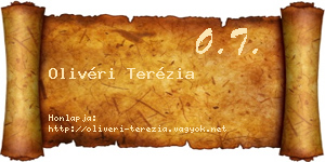Olivéri Terézia névjegykártya